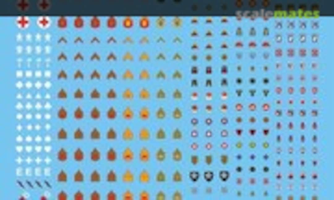 1:35 WW2 US Army Uniform Insignia Set (Alliance Model Works LW35065) LW35065