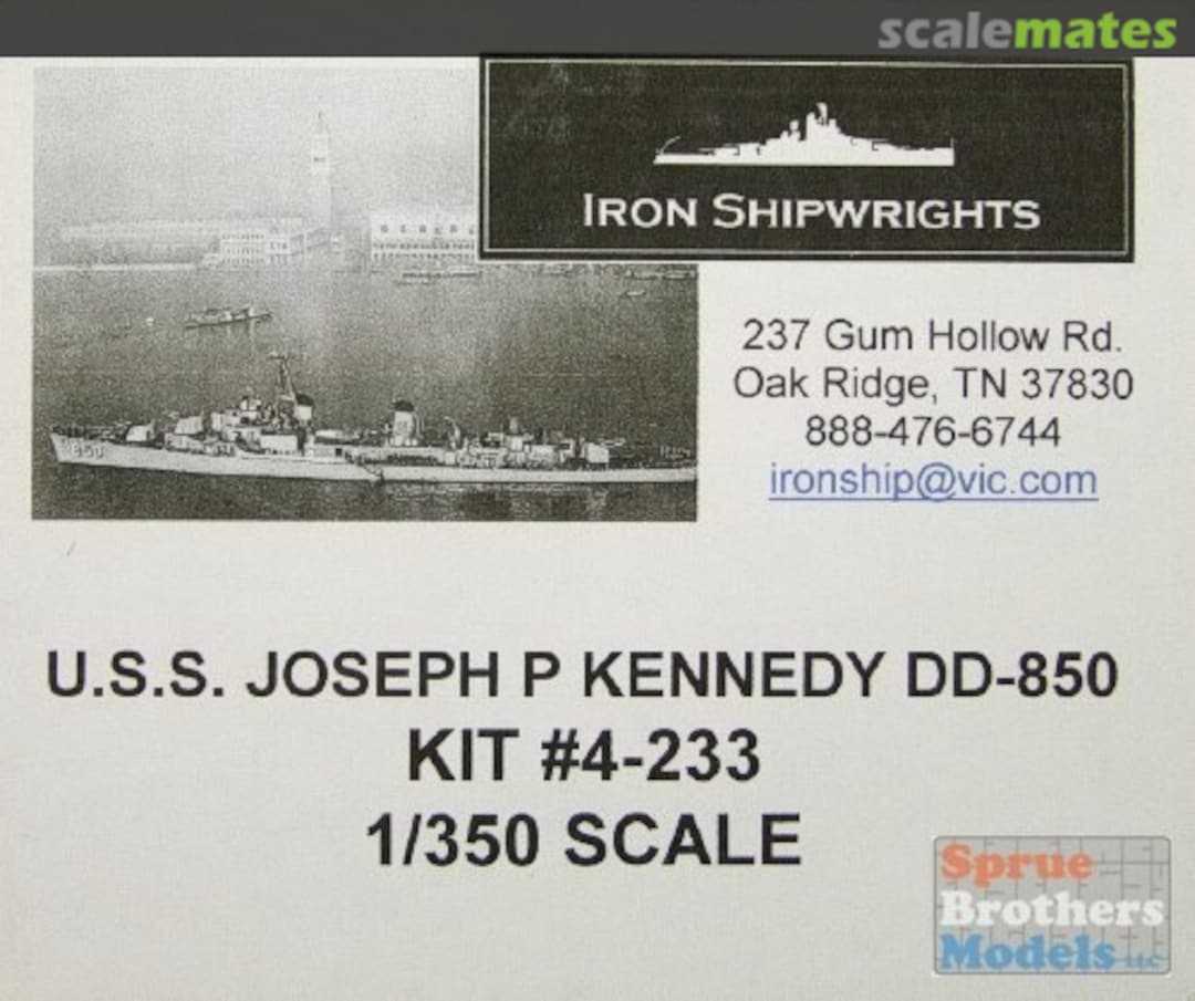 Boxart USS Joseph P. Kennedy, Jr. DD-850 (1952) 4-233 Iron Shipwrights Boxart USS Joseph P. Kennedy, Jr. DD-850 (1952) 4-233 Iron Shipwrights