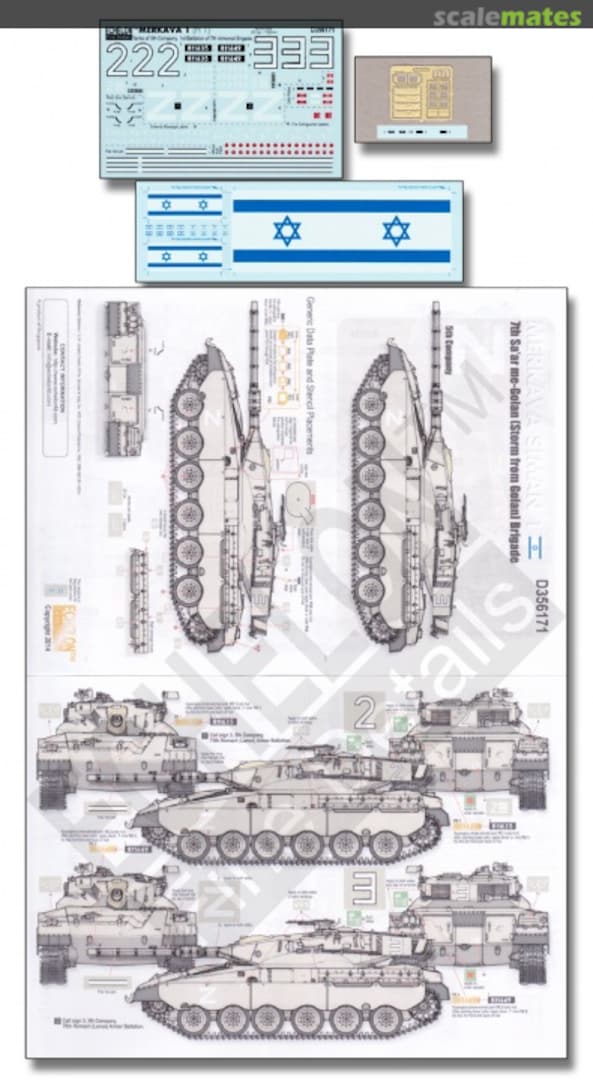 Boxart Decals for Merkava Siman 1 D356171 Echelon Fine Details Boxart Decals for Merkava Siman 1 D356171 Echelon Fine Details