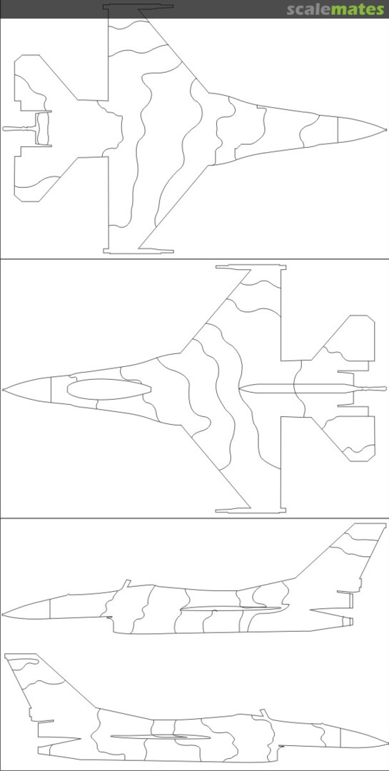 Boxart F-16 Falcon Aggressor 3 color 72036 Gator Paint Mask