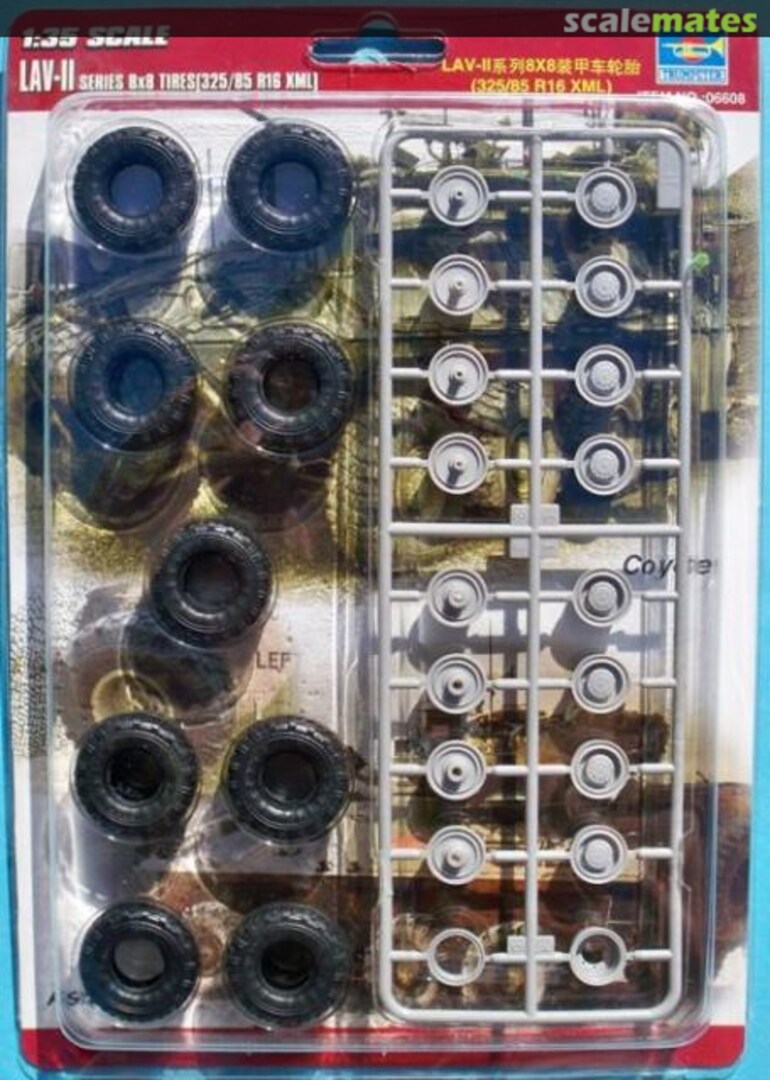 Boxart LAV-II Series 8x8 Tires (325/85 R16 XML) 06608 Trumpeter Boxart LAV-II Series 8x8 Tires (325/85 R16 XML) 06608 Trumpeter