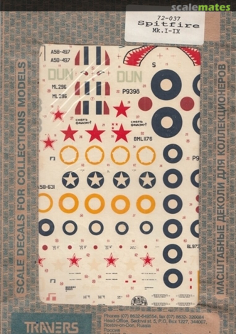 Boxart Spitfire 72-037 Travers Boxart Spitfire 72-037 Travers