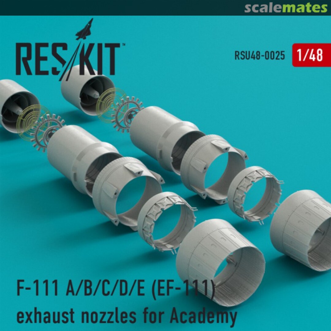 Boxart F-111A/B/C/D/E, EF-111 - Exhaust Nozzles RSU48-0025 ResKit Boxart F-111A/B/C/D/E, EF-111 - Exhaust Nozzles RSU48-0025 ResKit