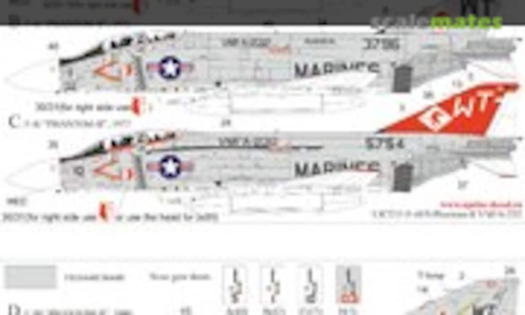 1:72 F-4J Phantom-II VMFA-232 (UpRise Decal UR7215) UR7215
