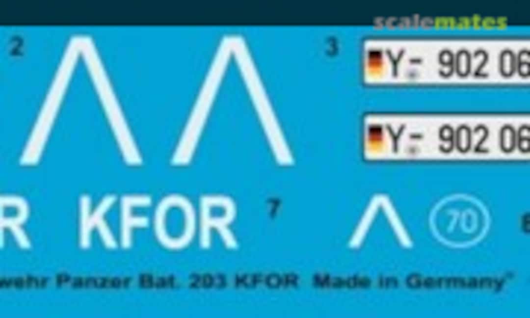 1:16 Leopard A5/A6 Panzer Bat 203 Bundeswehr KFOR (Peddinghaus-Decals 16 3587) 16 3587