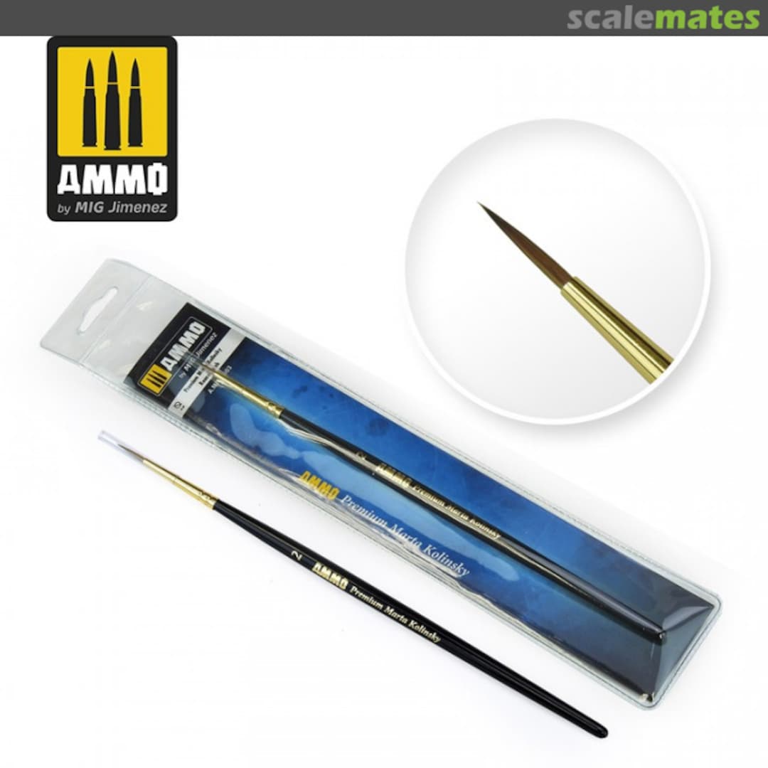 Boxart Premium Marta Kolinsky Round Brush A.MIG-8603 Ammo by Mig Jimenez Boxart Premium Marta Kolinsky Round Brush A.MIG-8603 Ammo by Mig Jimenez