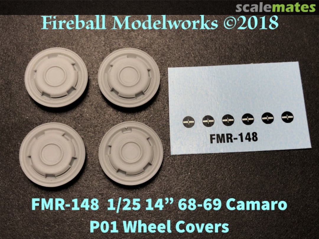 Boxart 14" Camaro P01 Wheel Covers FMR-148 Fireball Modelworks Boxart 14" Camaro P01 Wheel Covers FMR-148 Fireball Modelworks