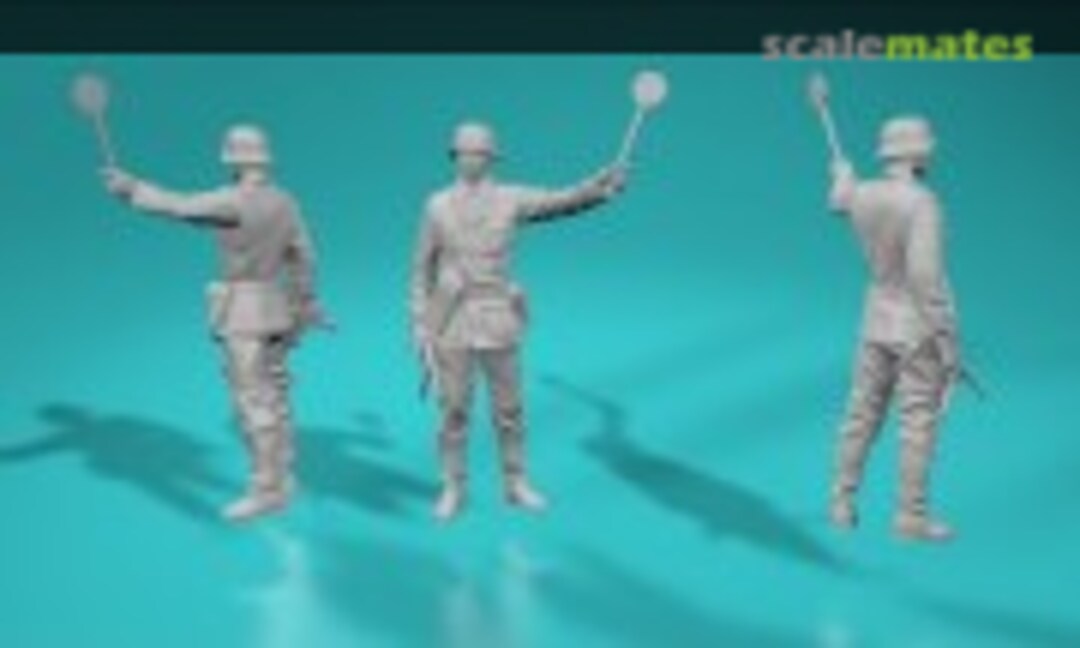 1:35 German Police WWII - with stop sign - version 1 (EMP3d 99200192-35) 99200192-35