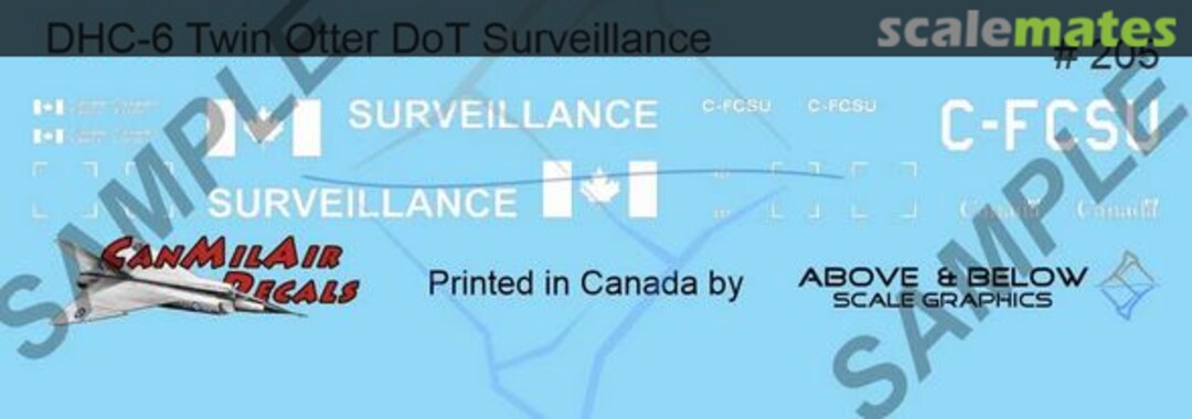 Boxart DeHavilland Canada DHC-6 Twin Otter 205 Above & Below Graphics Boxart DeHavilland Canada DHC-6 Twin Otter 205 Above & Below Graphics