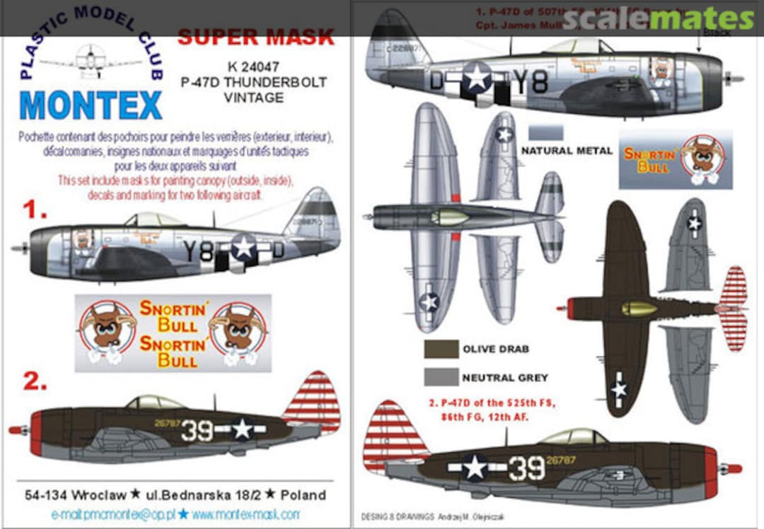 Boxart Republic P-47D Thunderbolt K24047 Montex Boxart Republic P-47D Thunderbolt K24047 Montex