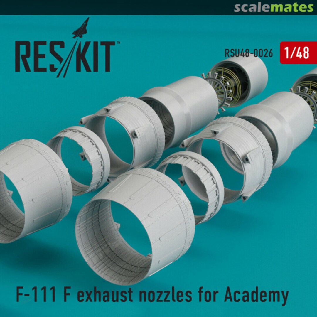 Boxart F-111F exhaust nozzles RSU48-0026 ResKit Boxart F-111F exhaust nozzles RSU48-0026 ResKit