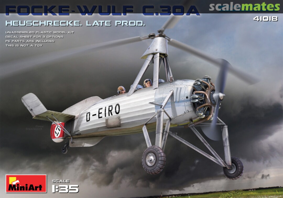 Boxart FOCKE-WULF FW C.30A HEUSCHRECKE. LATE PROD 41018 MiniArt Boxart FOCKE-WULF FW C.30A HEUSCHRECKE. LATE PROD 41018 MiniArt