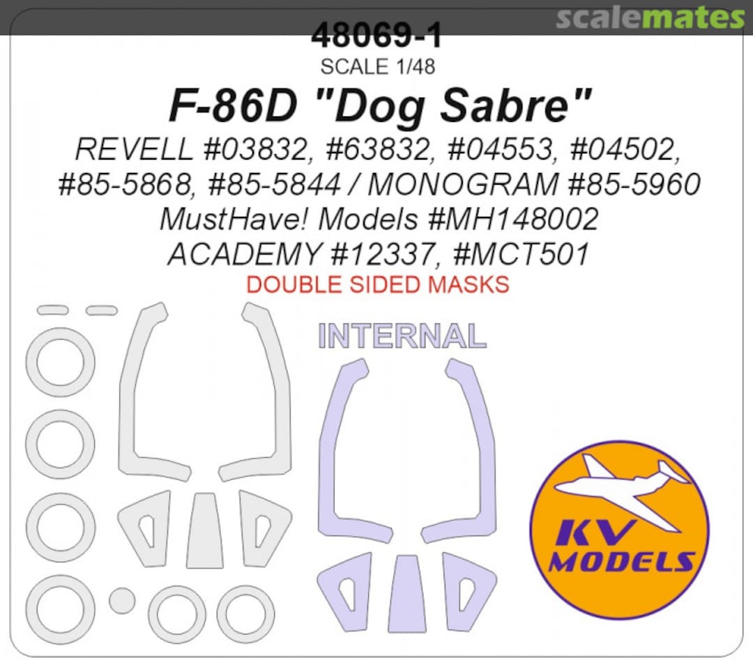 Boxart F-86D "Dog Sabre" - Double sided masks 48069-1 KV Models Boxart F-86D "Dog Sabre" - Double sided masks 48069-1 KV Models