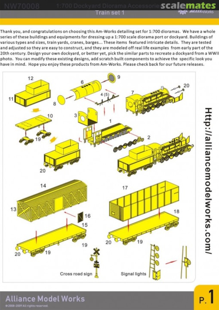Boxart Dockyard Diorama Accessories - Train Set 1 NW70008 Alliance Model Works Boxart Dockyard Diorama Accessories - Train Set 1 NW70008 Alliance Model Works