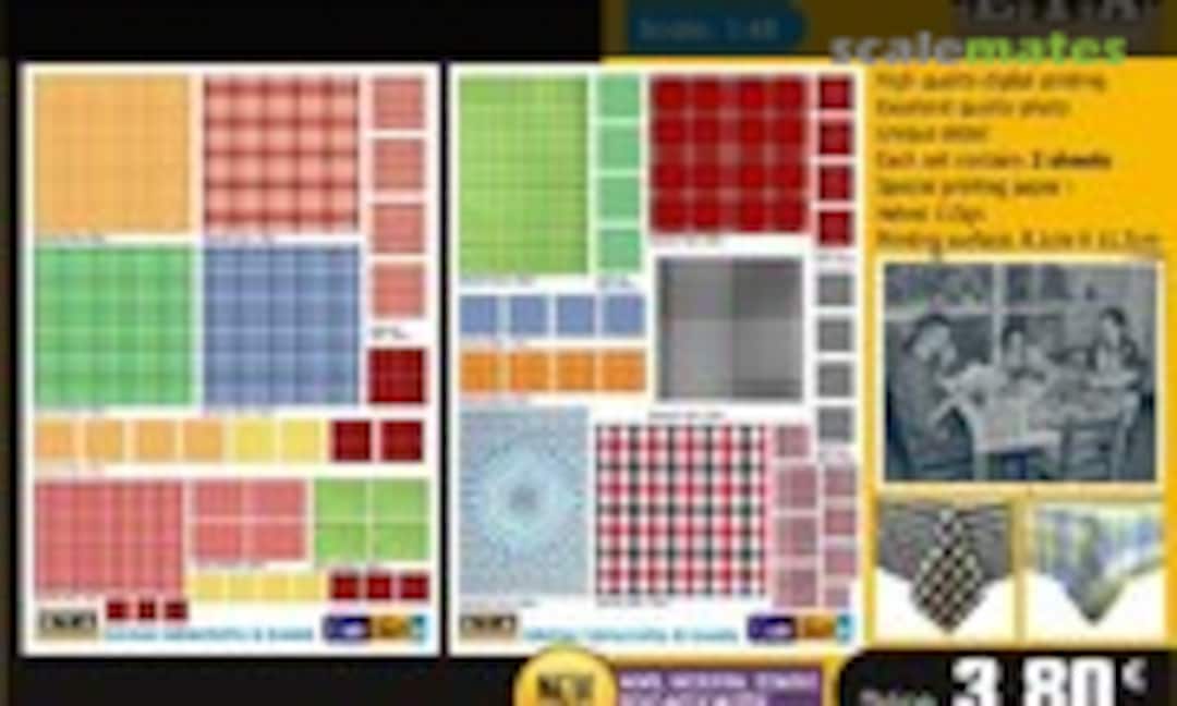 1:48 Kitchen Tablecloths & Towels (ETA Diorama Accessories 267) 267