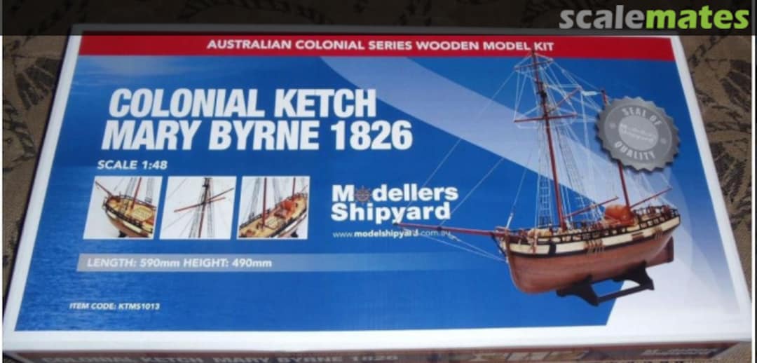 Boxart Colonial Ketch Mary Byrne 1826 KTMS1013 Modellers Shipyard