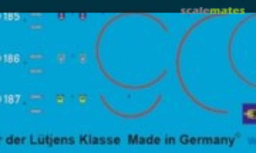 1:350 Lenkwaffenzerstörer der Lütjens Klasse (Peddinghaus-Decals 350 3588) 350 3588