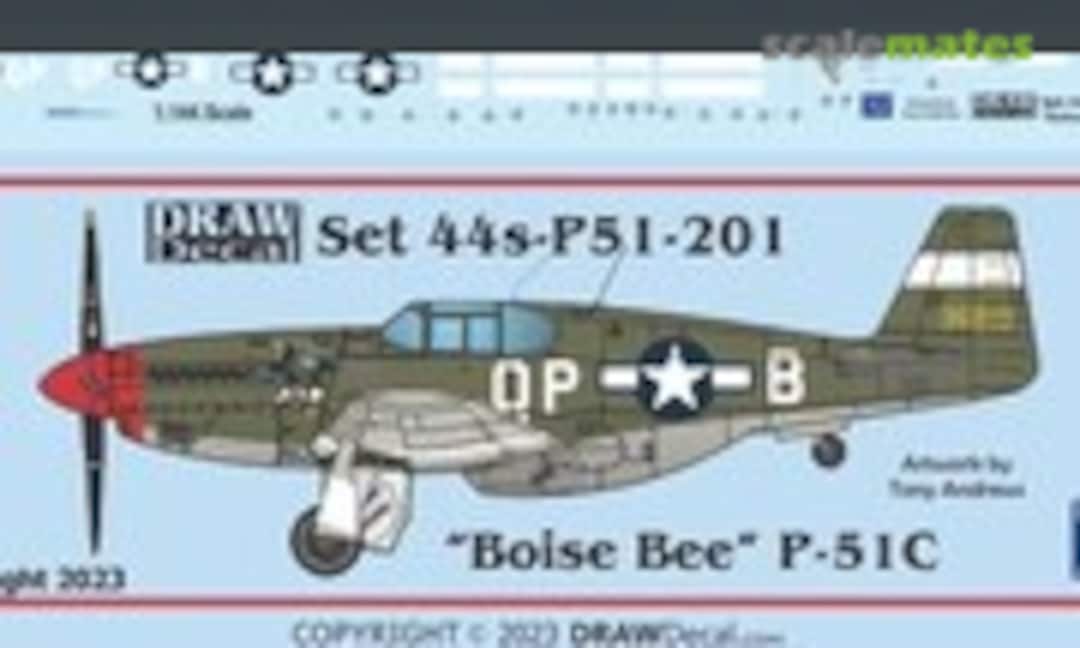 1:144 “Boise Bee” P-51C (Draw Decal 44-P51-201) 44-P51-201