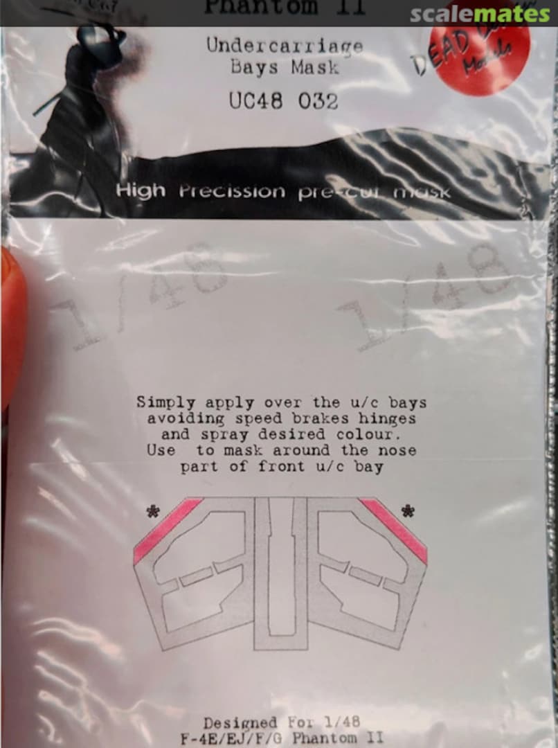 Boxart F-4 E/EJ/G Phantom II Undercarriage Bays Mask UC48032 DEAD Design Models