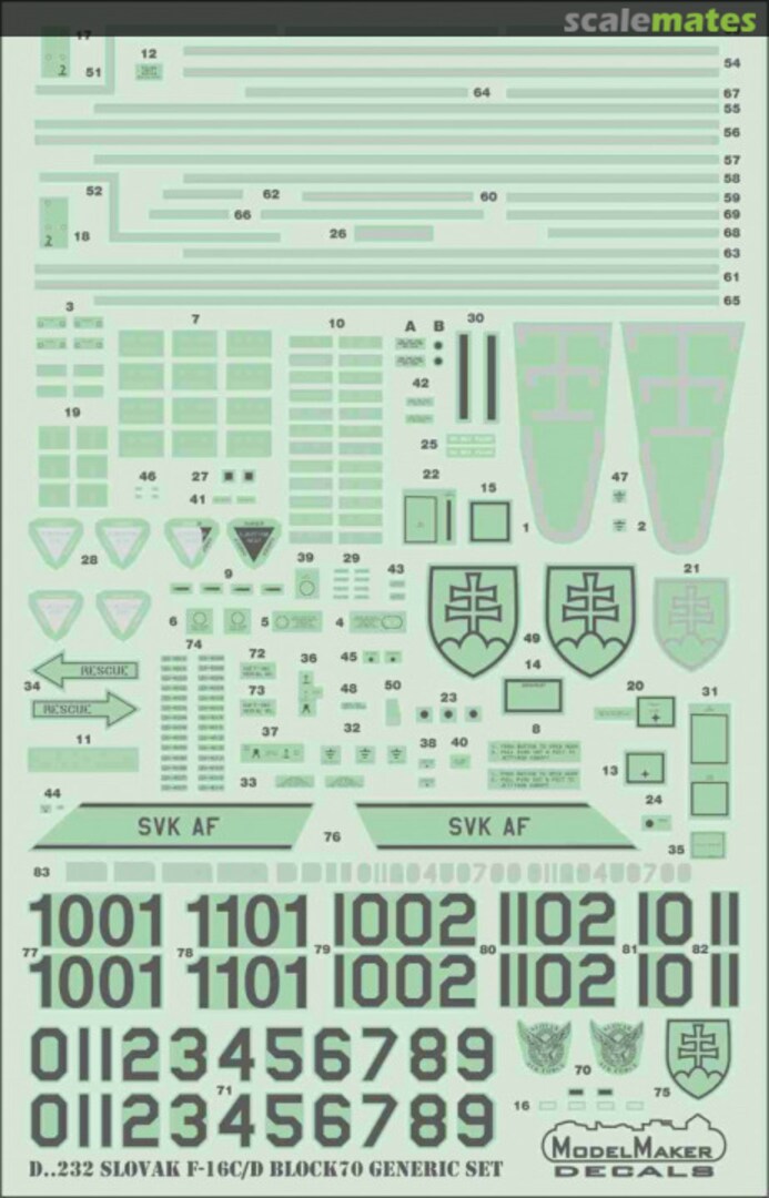 Contents General Dynamics F-16 C/D Block 70 in Slovak Air Force D48232 ModelMaker Contents General Dynamics F-16 C/D Block 70 in Slovak Air Force D48232 ModelMaker