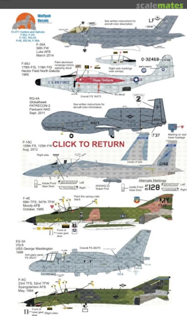 Boxart Hunters & Gathers 72-071 Wolfpak Decals Boxart Hunters & Gathers 72-071 Wolfpak Decals