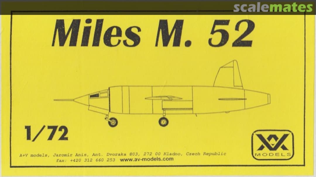 Boxart Miles M.52 AV 118 A+V Models Boxart Miles M.52 AV 118 A+V Models