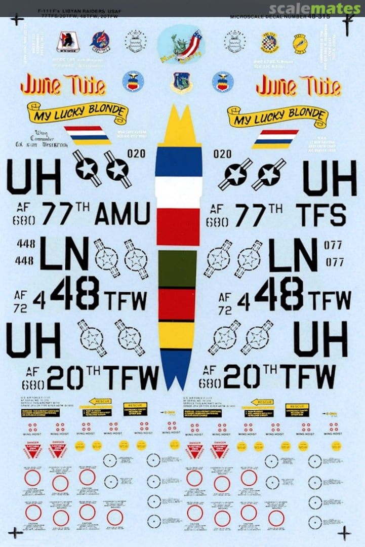 Boxart F-111F Libyan Raiders USAF 48-315 SuperScale International Boxart F-111F Libyan Raiders USAF 48-315 SuperScale International