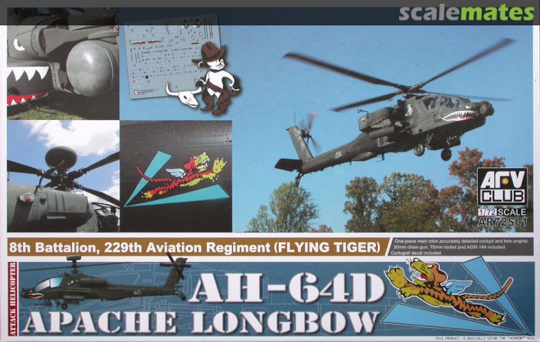 Boxart AH-64D Apache Longbow AR72S01 AFV Club