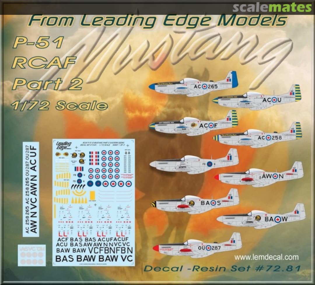 Boxart P-51 RCAF 72.81 Leading Edge