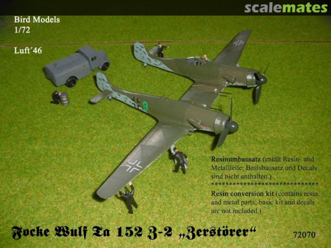 Boxart Focke Wulf Ta 152 Z-2 "Zerstörer" 72070 Bird Models Boxart Focke Wulf Ta 152 Z-2 "Zerstörer" 72070 Bird Models