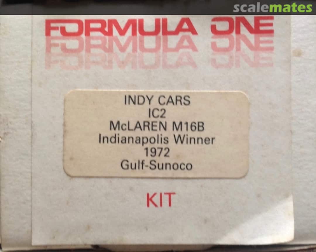 Boxart McLaren M16B IC2 Formula Models Boxart McLaren M16B IC2 Formula Models