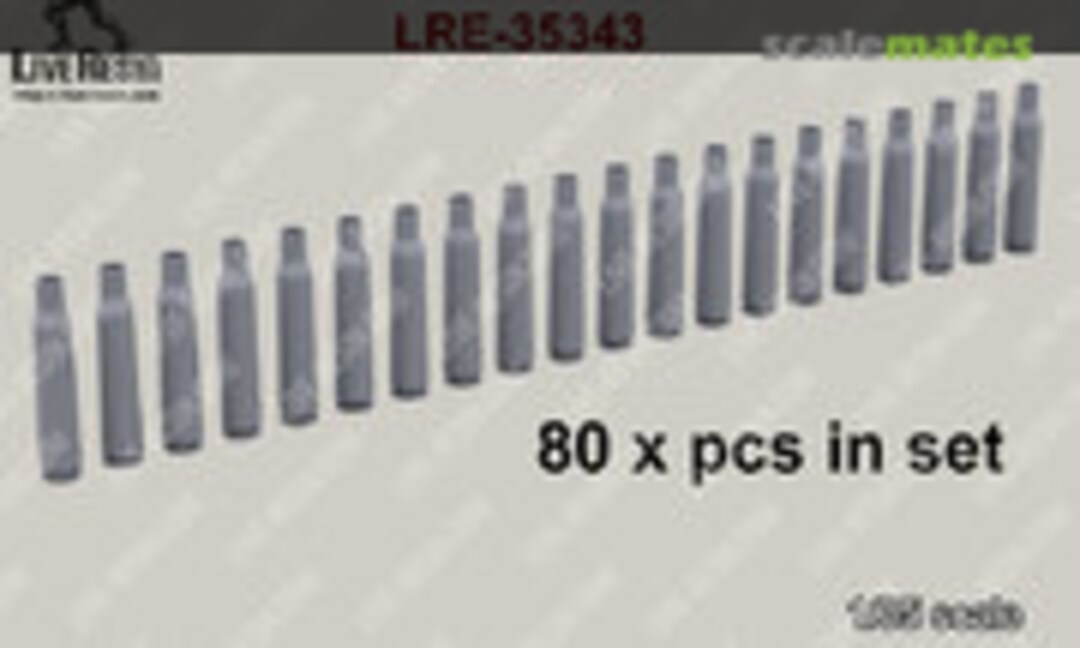 1:35 12.7 mm SPENT SHELLS - for Soviet/Russian heavy mashine gun family - DShKM, NSV UTES, KORD (Live Resin LRE-35343) LRE-35343