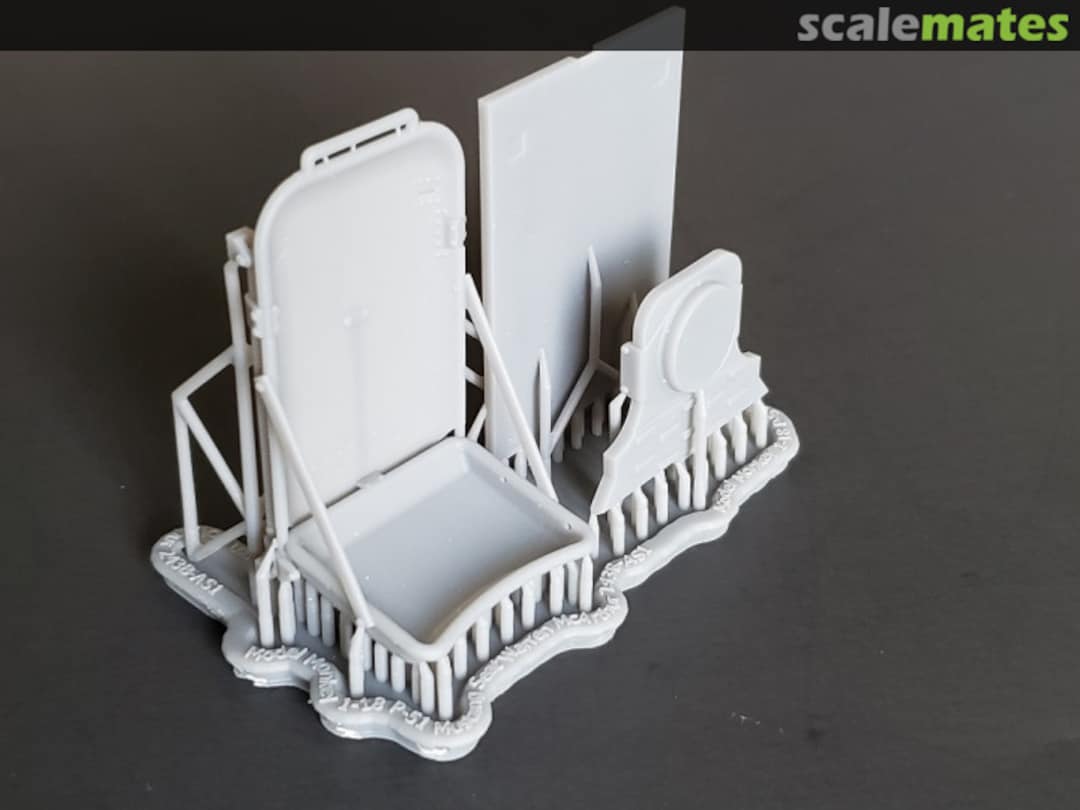 Boxart P-51D and P-51K Mustang Seat, Warren-McArthur 243B-AS1 18-P-51 Seat W-M Model Monkey Boxart P-51D and P-51K Mustang Seat, Warren-McArthur 243B-AS1 18-P-51 Seat W-M Model Monkey