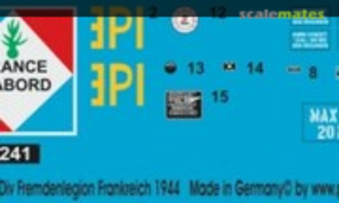 1:16 M3 A1 Halbkette der 5.Franz Panzerdiv. der Fremdenlegion 1944 Frankreich (Peddinghaus-Decals EP 1727) EP 1727