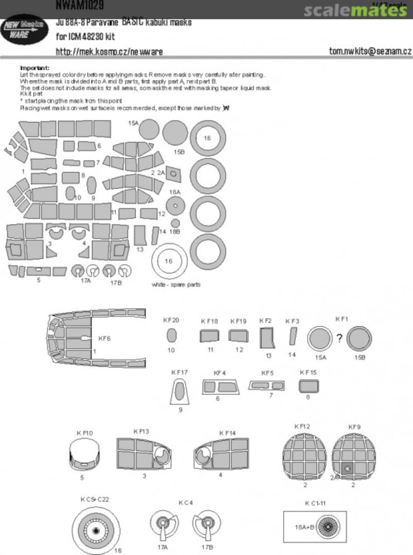 Boxart Ju 88A-8 Paravane BASIC kabuki masks NWAM1029 New Ware Boxart Ju 88A-8 Paravane BASIC kabuki masks NWAM1029 New Ware