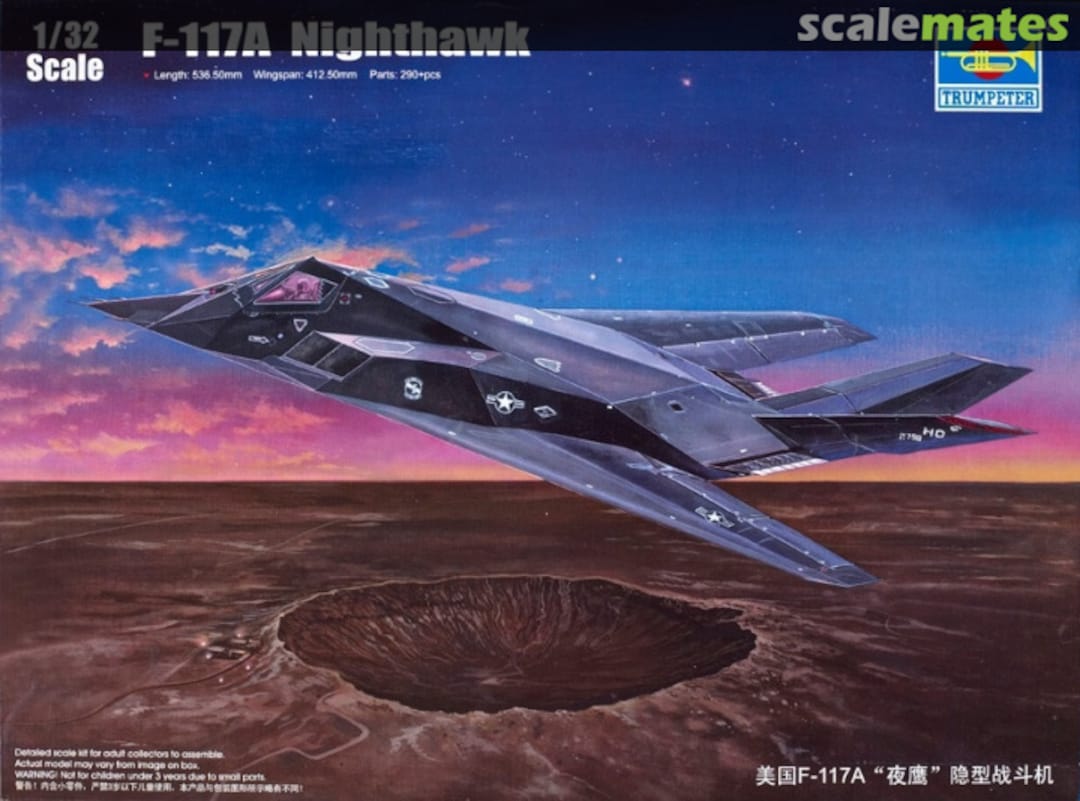 Boxart F-117 Nighthawk 03219 Trumpeter Boxart F-117 Nighthawk 03219 Trumpeter