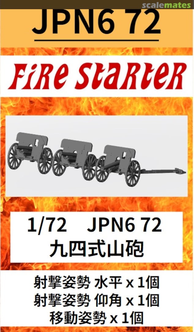 Boxart Type 94 75 mm mountain gun JPN6 72 Fire Starter Boxart Type 94 75 mm mountain gun JPN6 72 Fire Starter