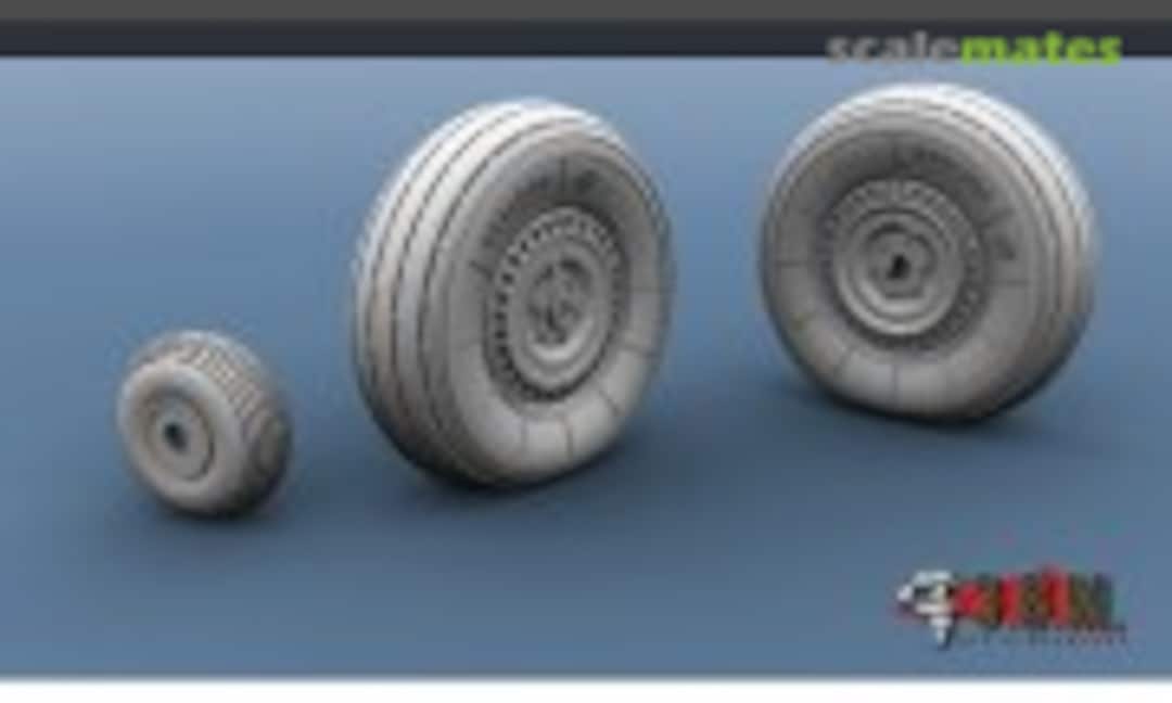 1:48 Landing gear wheels (for concrete aerodromes type-1) LaGG-3 (E.V.M. RS 48093) RS 48093