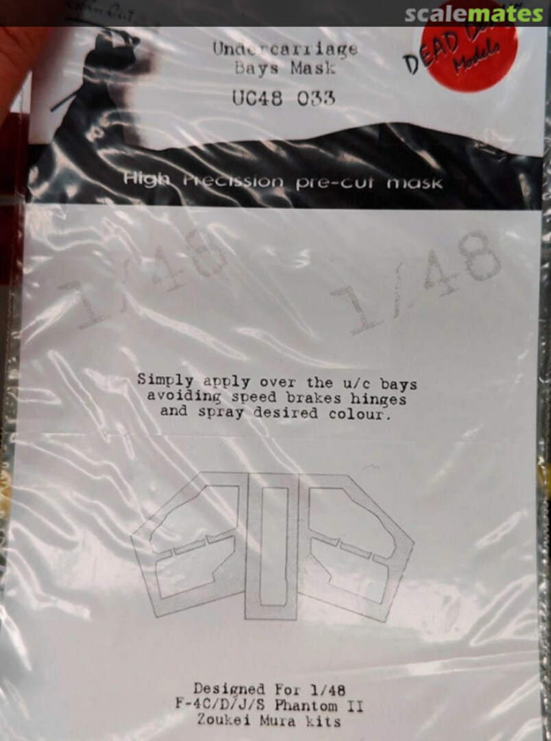 Boxart F-4 C/D/J/S Phantom II Undercarriage Bays Mask UC48033 DEAD Design Models Boxart F-4 C/D/J/S Phantom II Undercarriage Bays Mask UC48033 DEAD Design Models