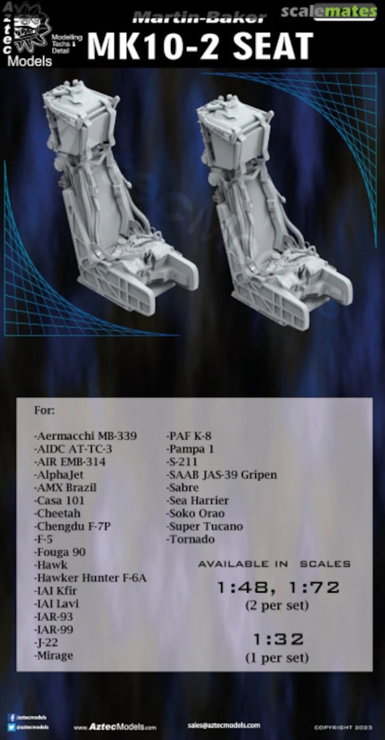Boxart Martin-Baker MK10-2 seats R72-048 Aztec Models Boxart Martin-Baker MK10-2 seats R72-048 Aztec Models