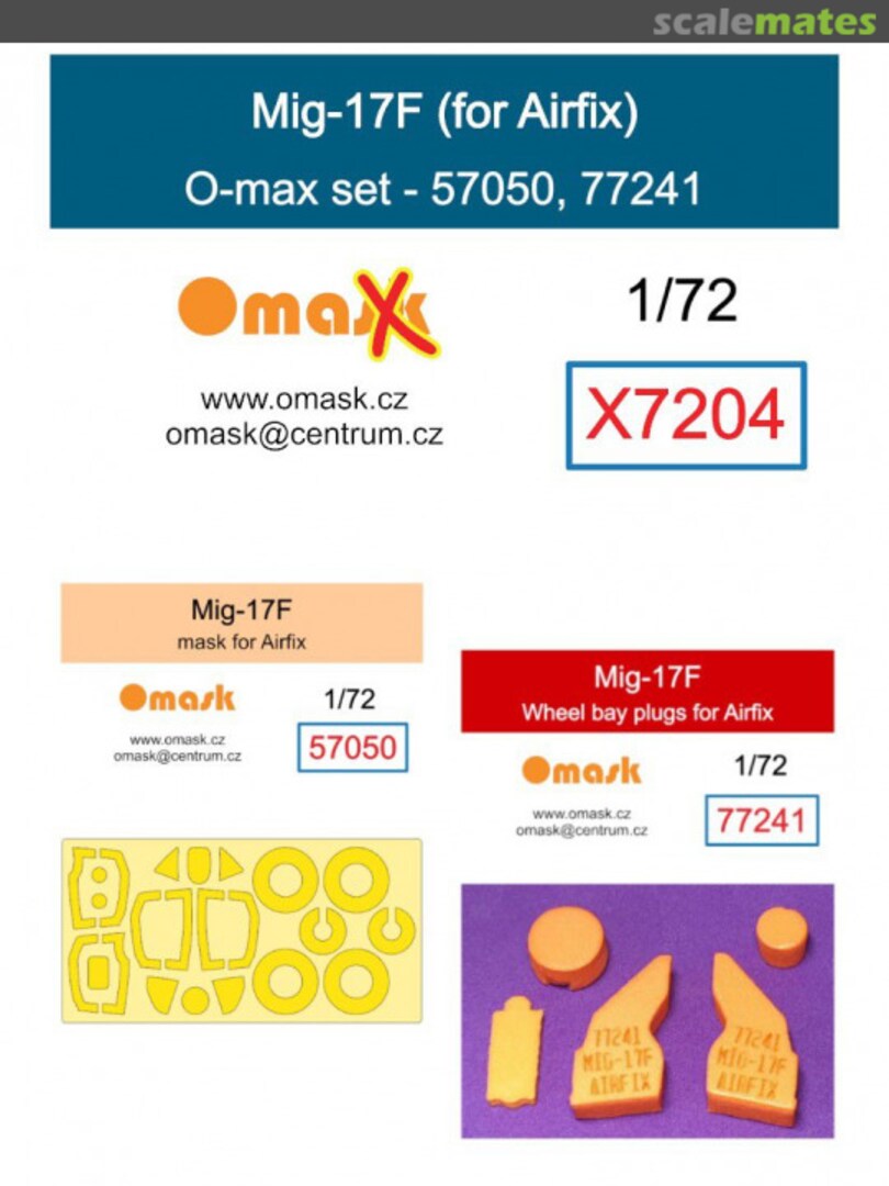 Boxart Mig-17 F - O-max Set (for Airfix Kits) X7204 Omask Boxart Mig-17 F - O-max Set (for Airfix Kits) X7204 Omask