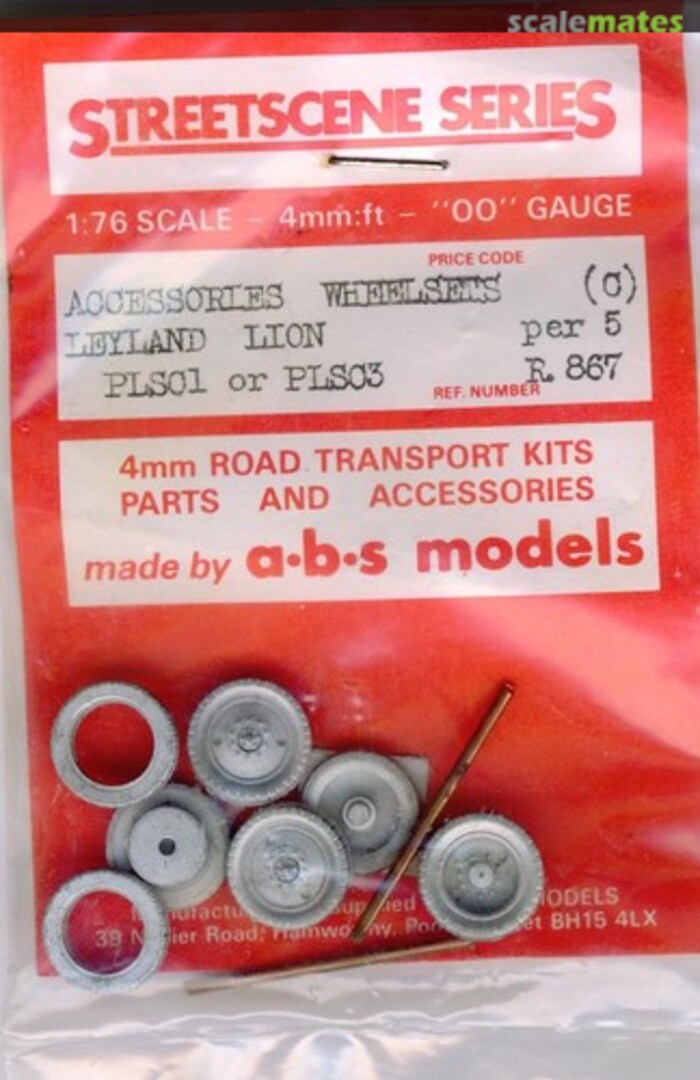 Boxart Leyland Lion PLSC1 or PLSC3 wheelset R.867 abs models Boxart Leyland Lion PLSC1 or PLSC3 wheelset R.867 abs models