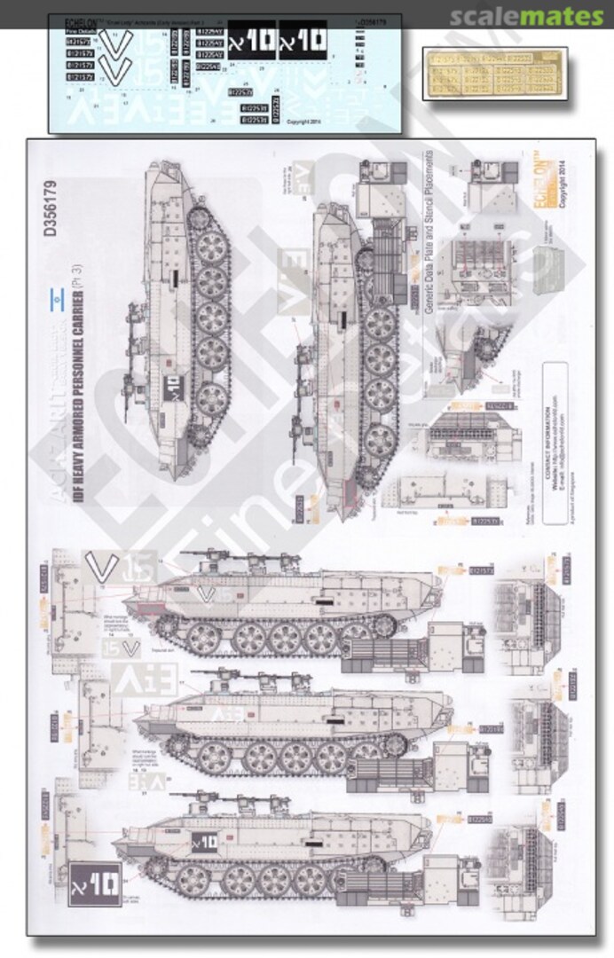 Boxart Decals for Achzarit "Cruel Lady" Early Version (Part 3) D356179 Echelon Fine Details