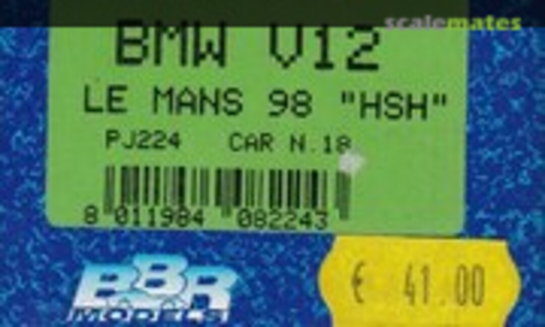 1:43 BMW V12 Le Mans 1998 HSH (Project 43 PJ224)