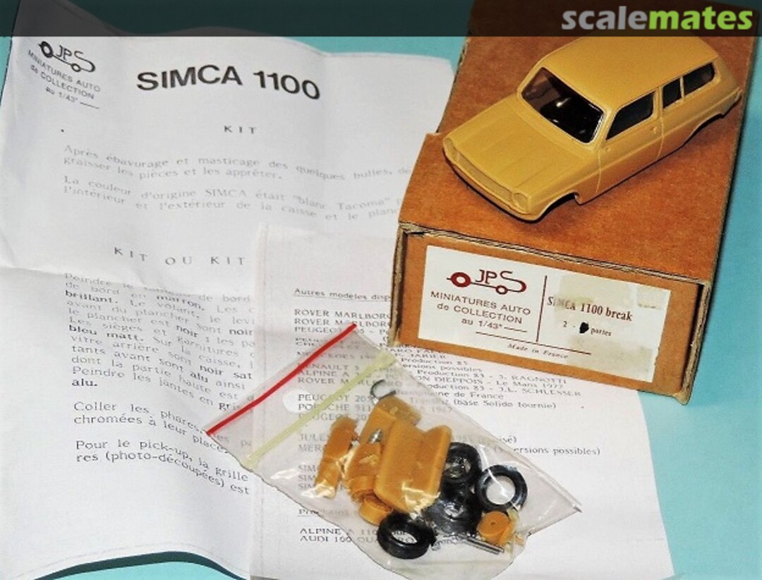 Boxart Simca 1100 Break K11 JPS Miniatures Auto Boxart Simca 1100 Break K11 JPS Miniatures Auto