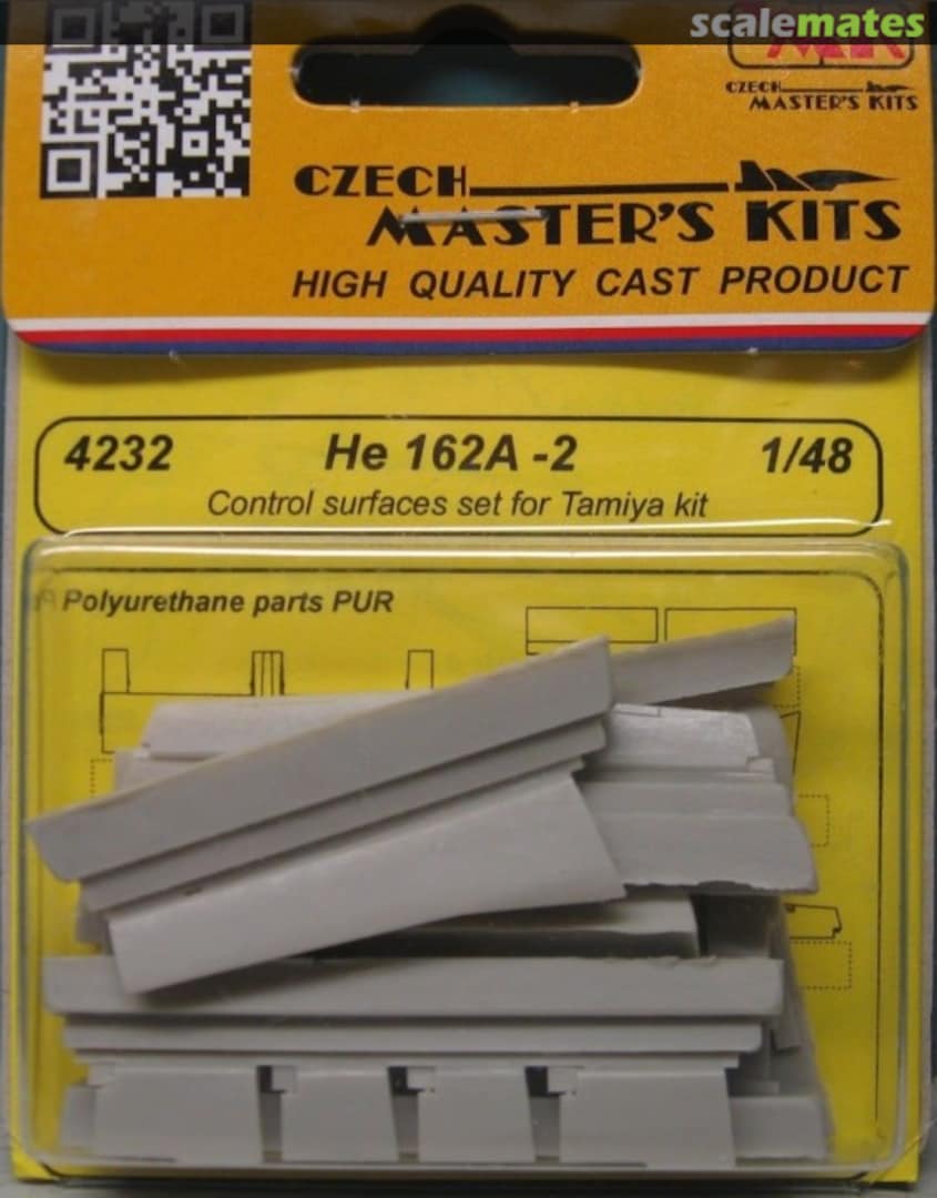 Boxart He 162A-2 Control surfaces set 4232 CMK Boxart He 162A-2 Control surfaces set 4232 CMK