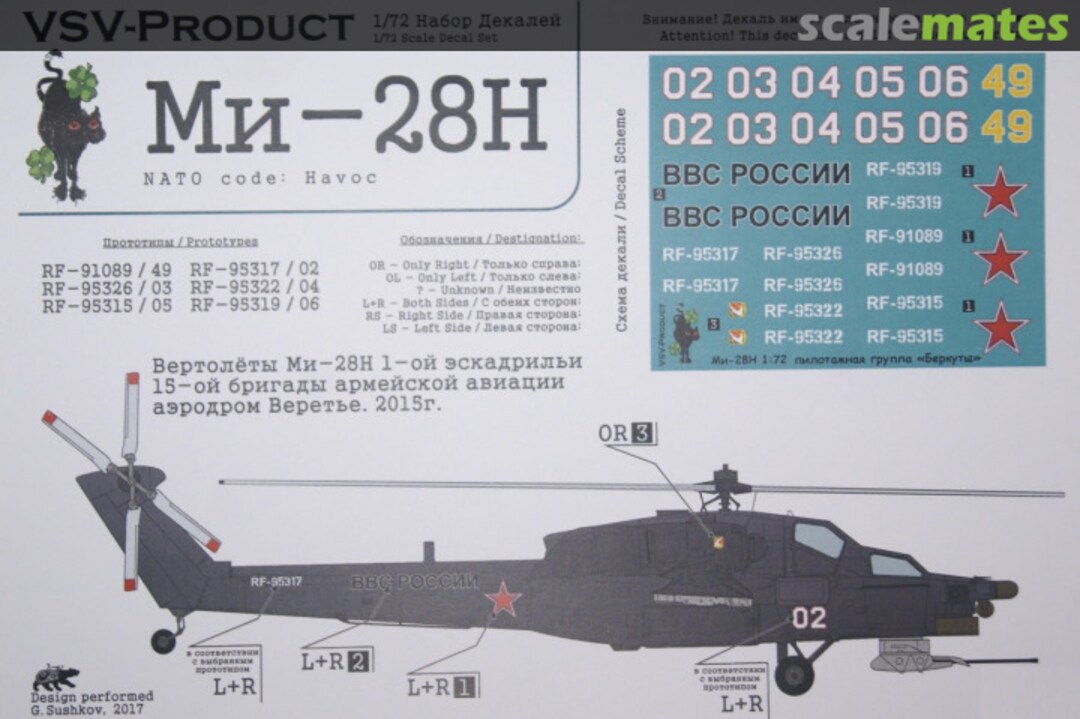 Boxart Mi-28N scale decal and detail set VSV-Product Boxart Mi-28N scale decal and detail set VSV-Product