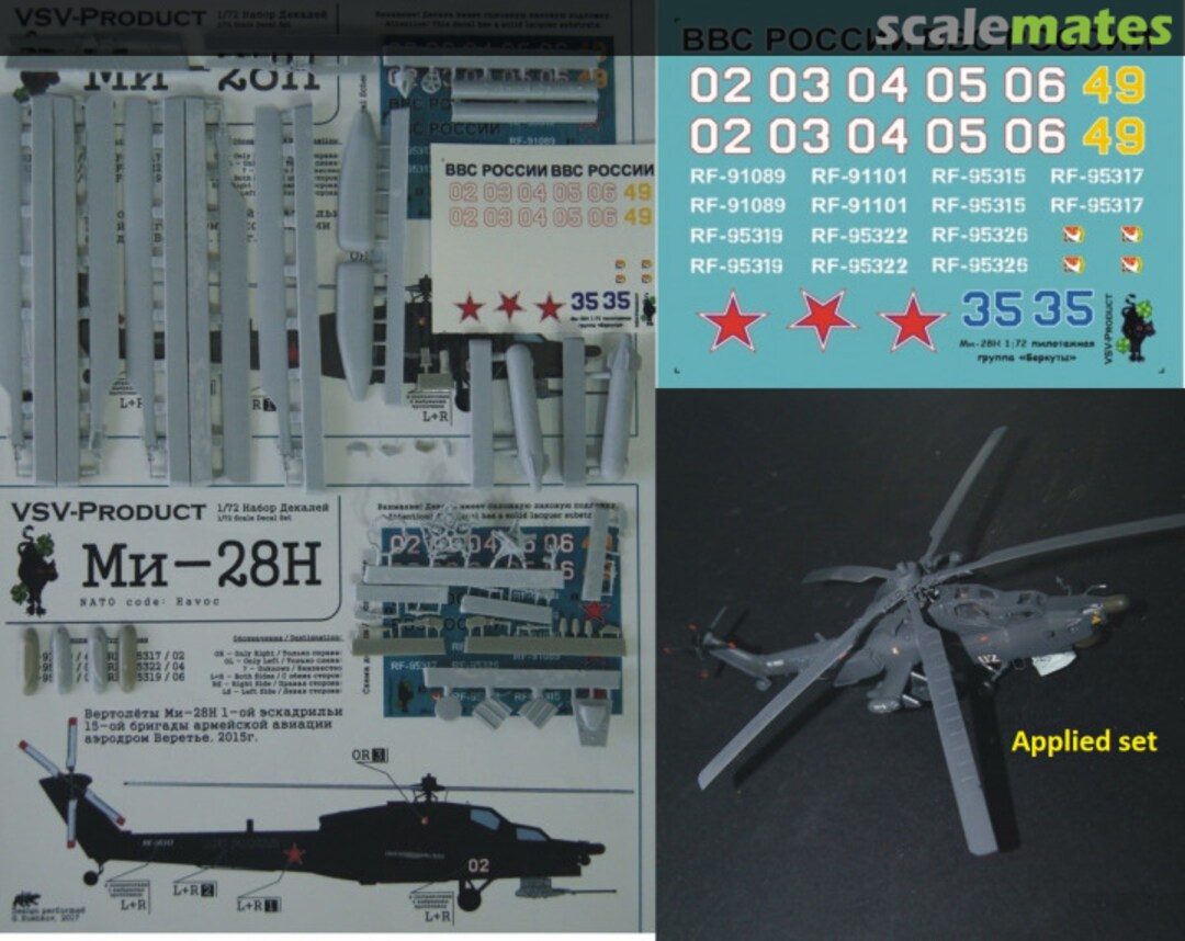 Contents Mi-28N scale decal and detail set VSV-Product Contents Mi-28N scale decal and detail set VSV-Product
