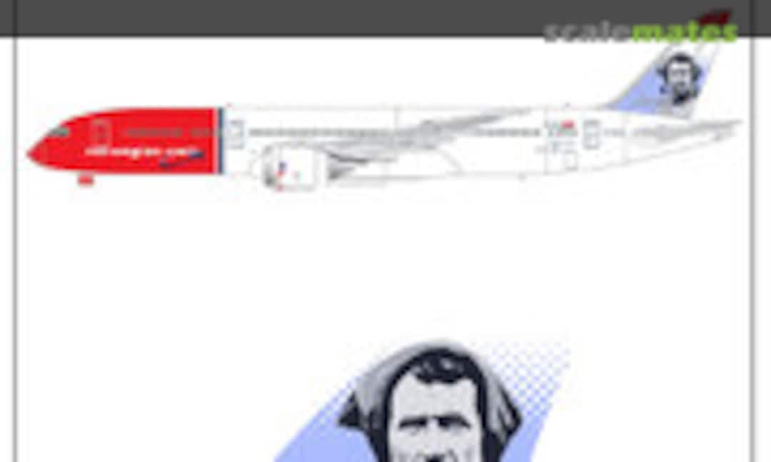 1:144 Norwegian Boeing 787-900 with Tom Crean on tail (Lima November Decals LN144-603) LN144-603