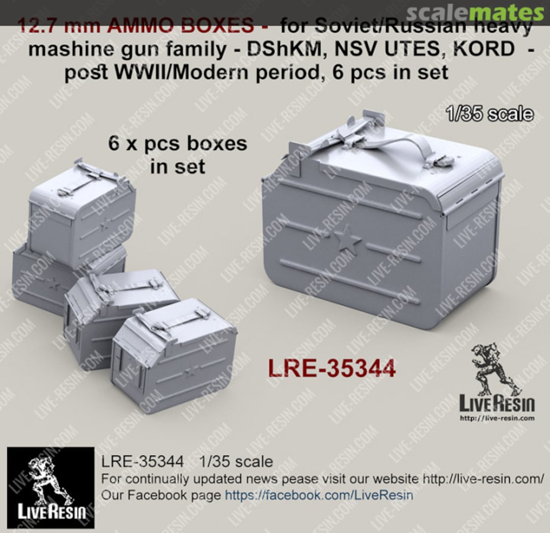 Boxart 12.7 mm AMMO BOXES - for Soviet/Russian heavy mashine gun family LRE-35344 Live Resin Boxart 12.7 mm AMMO BOXES - for Soviet/Russian heavy mashine gun family LRE-35344 Live Resin